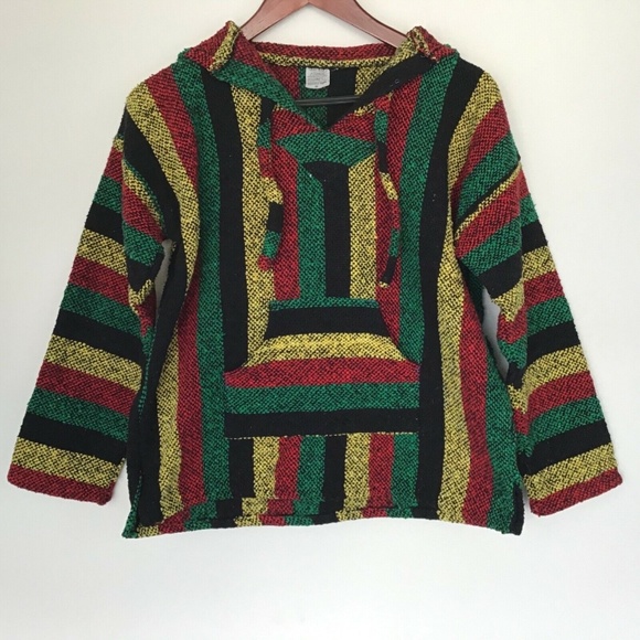 Vintage Other - Men's Vintage Poncho Mexico Baja Drug Rug Medium